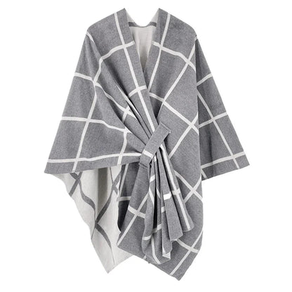 Poncho damskie zimowe akrylowe